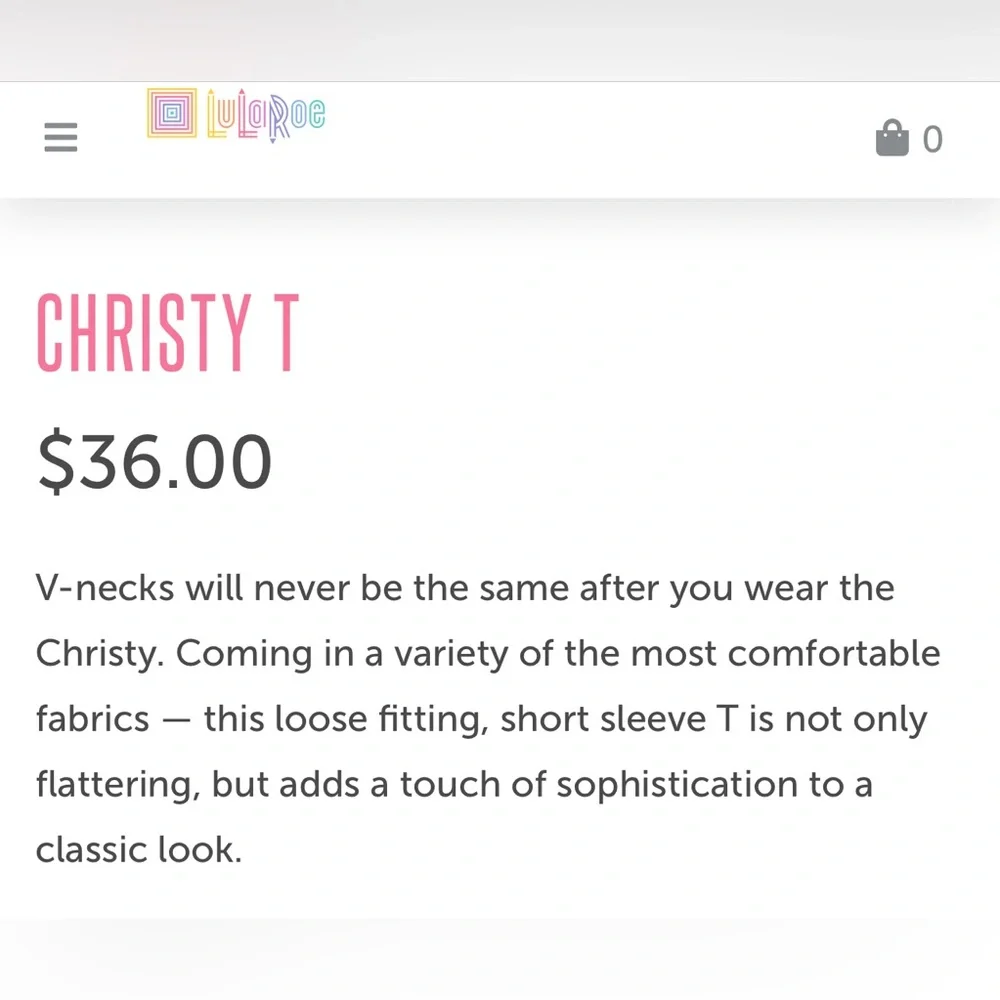 LULAROE Christy T Top NWT - Picture 8 of 8